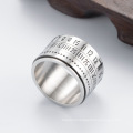 Wholesale Hot Selling Stainless Steel Ring Jewelry Titanium Steel Time Ring Rotatable Arabic Numeral Rings